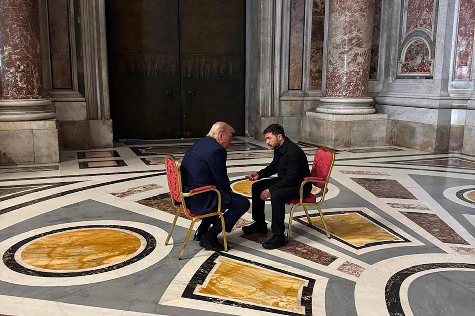 Trump, Zelenskyy meet privately ahead of pope's funeral ...