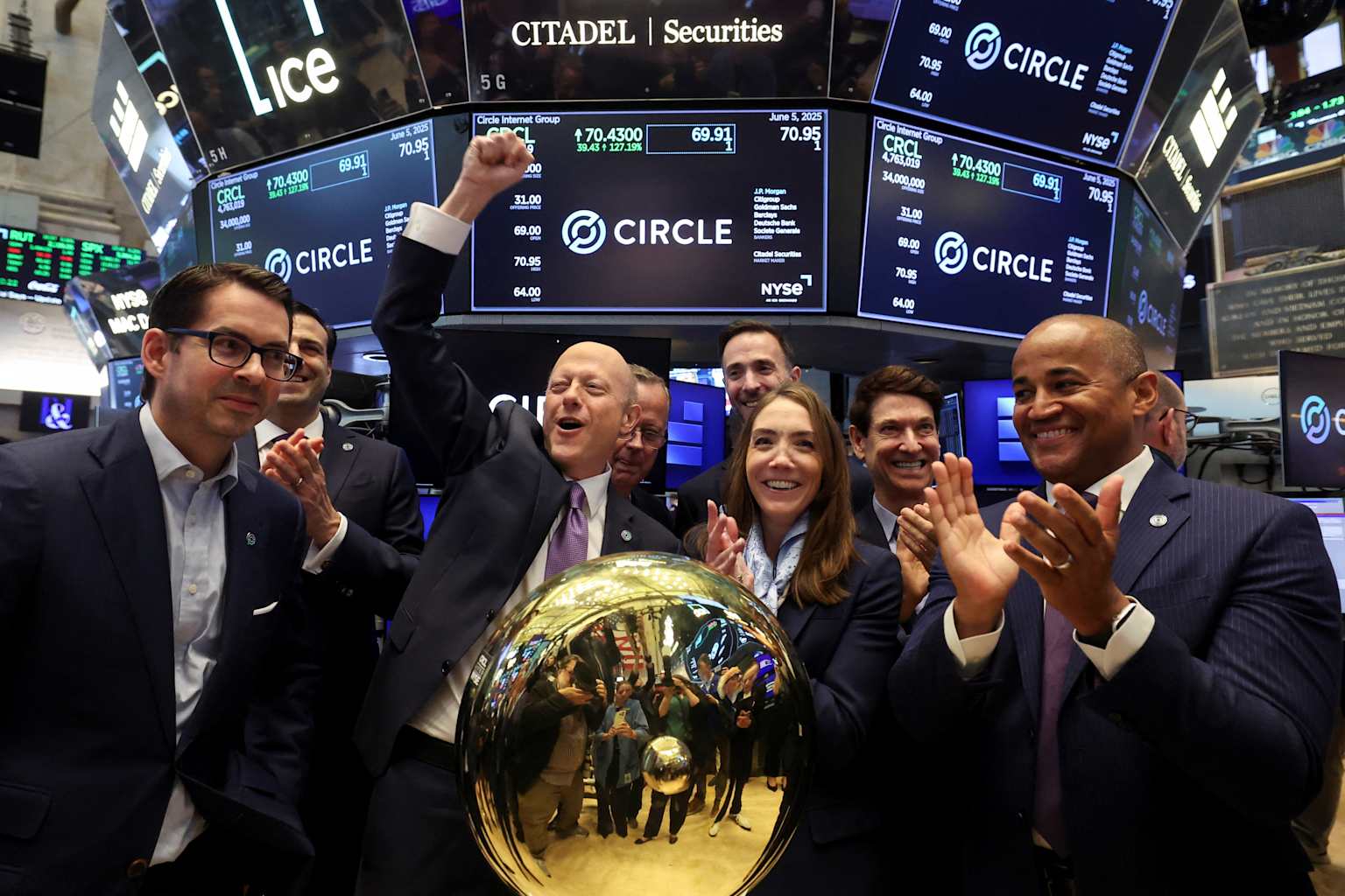 Stablecoin firm Circle adds to stellar first day gains with ...
