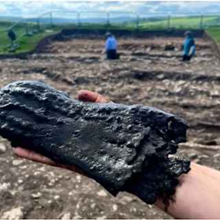 Ancient Roman leather shoe found at Magna near Hadrian's Wall