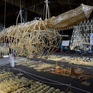 Strandbeesten find final home in former Dutch cable factory