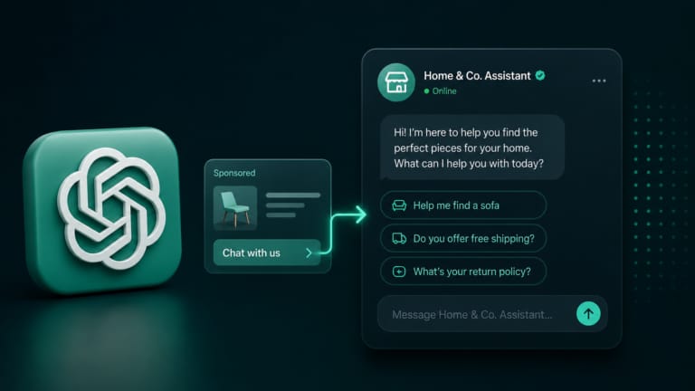 OpenAI ra mắt hình thức quảng cáo Sponsored Agents và công cụ tiếp thị conversational commerce trên ChatGPT