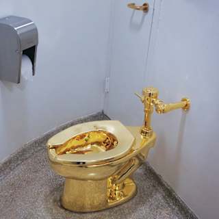 Cattelan’s infamous gold toilet still missing as thieves sentenced