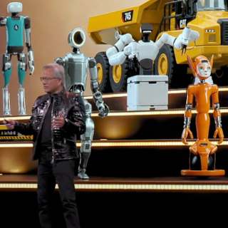 Robô humanoide chinês na CES 2026" ou "Estande da TCL na CES 2026