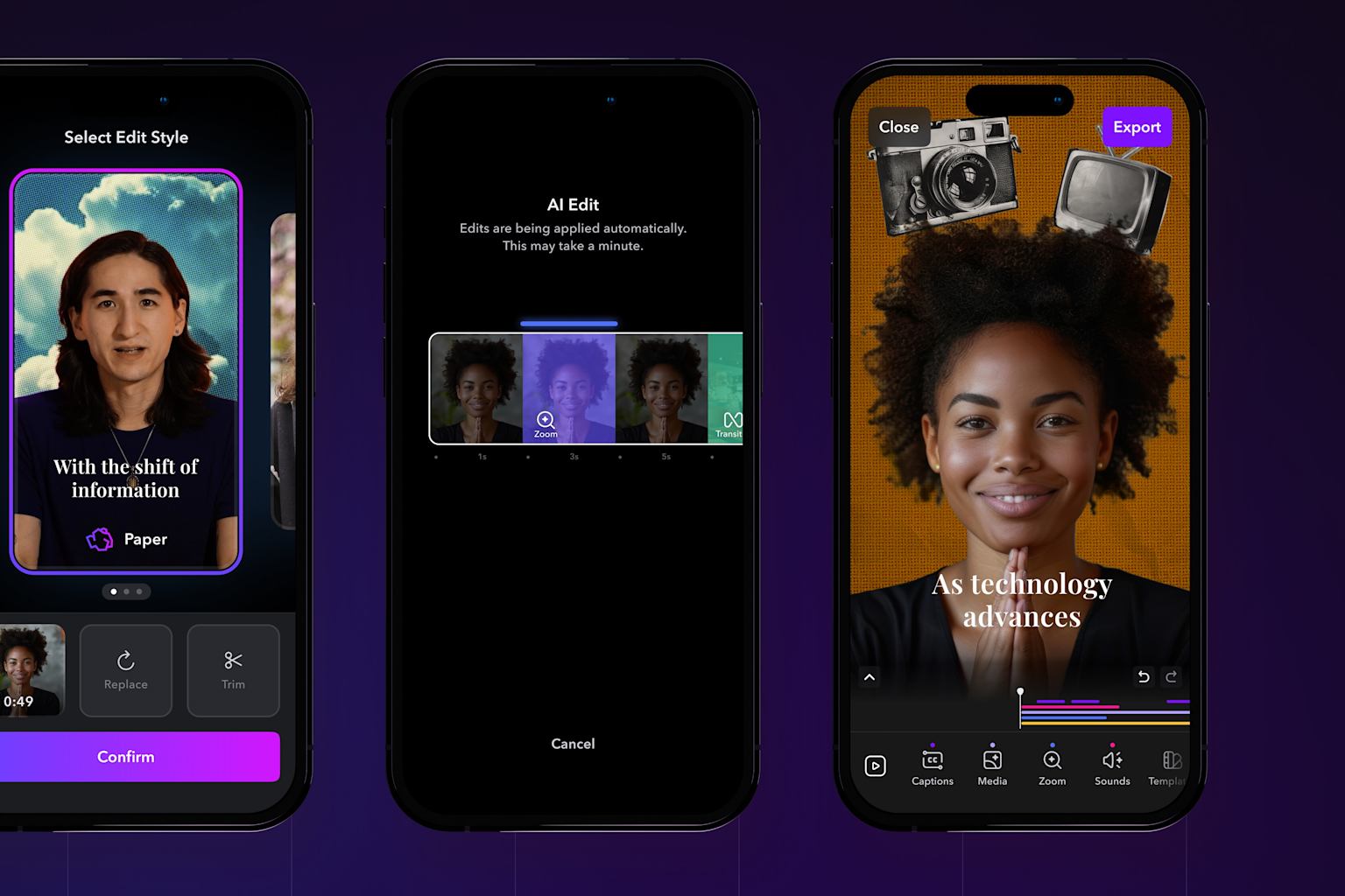 Video editing app Captions releases AI edit feature that automatically adds  effects to your video | TechCrunch