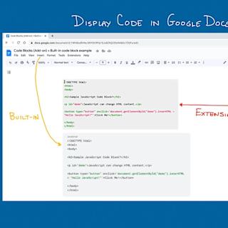 Google Docs Adds More Coding Languages