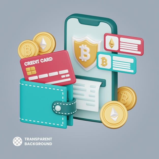 Crypto payment gateway illustration in teal tones
