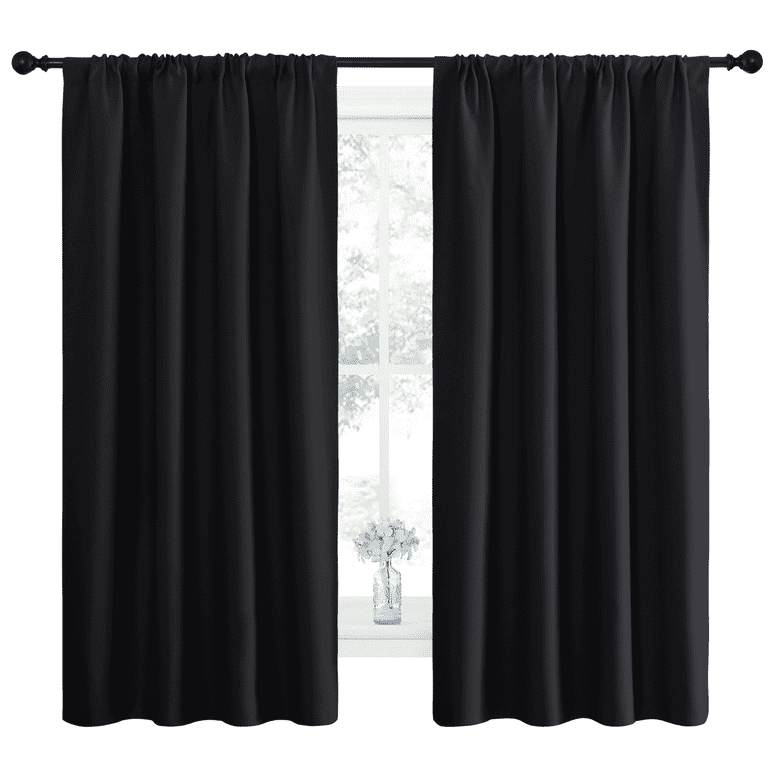 NICETOWN blackout curtains 2 panels thermal insulated rod pocket bedroom sleep block light