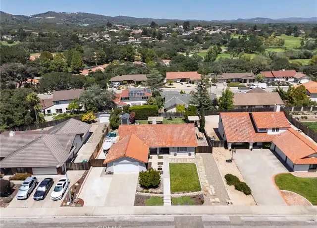 Aerial view of Vandenberg Village residential neighborhood