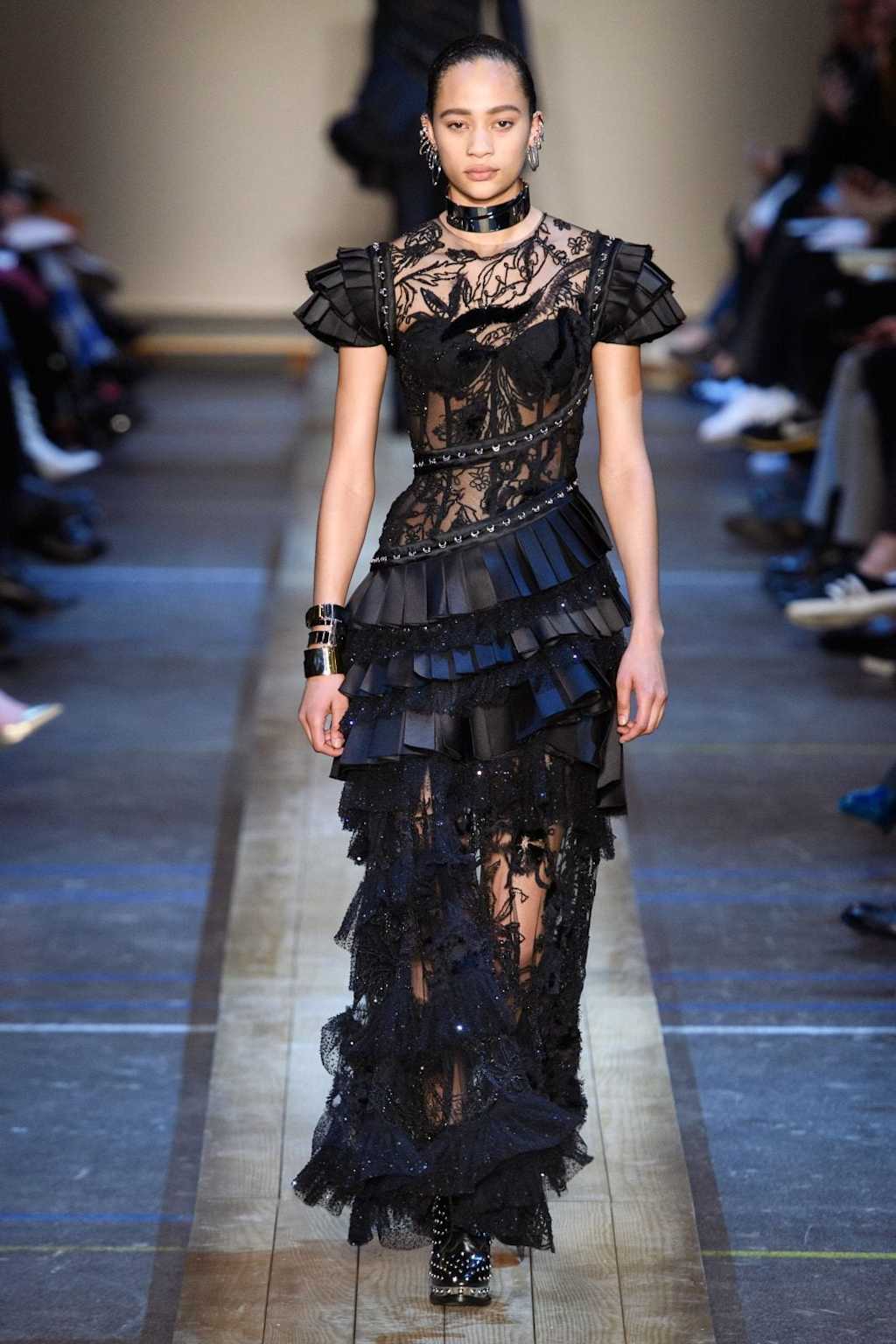 Dark romance runway fashion