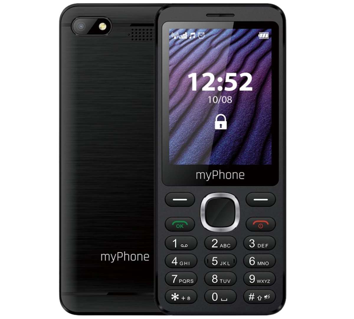 myPhone Maestro 2 black отпред и отзад
