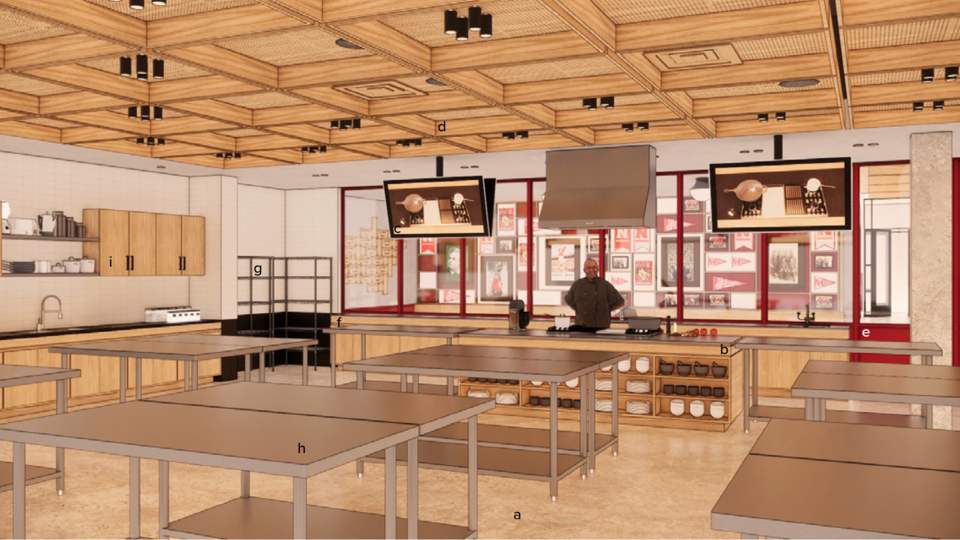 Hospitality training restaurant and lab space