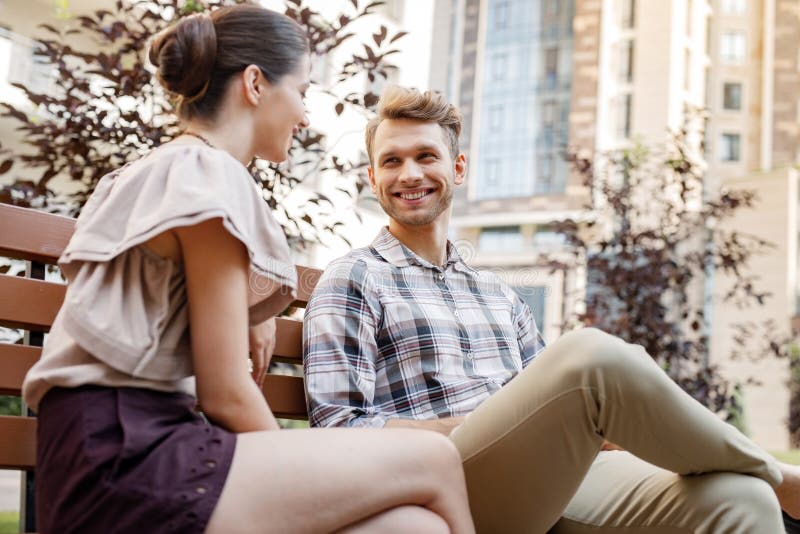 Young couple having a serious conversation