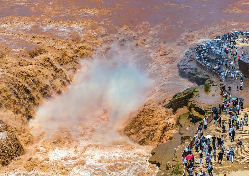 壺口瀑布俯瞰航拍