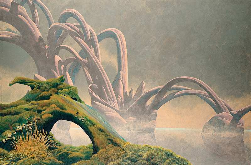 Artwork de Roger Dean dans l'univers du rock progressif