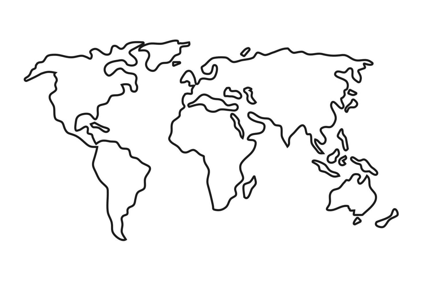 Mapa mundial - Cinturón del Café