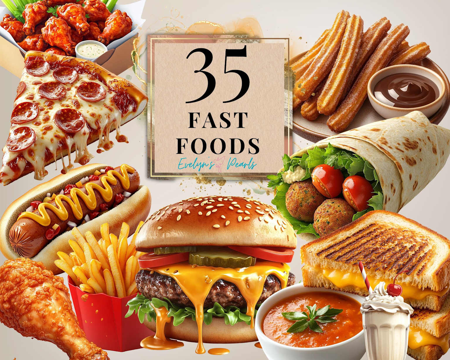 Fast food collage