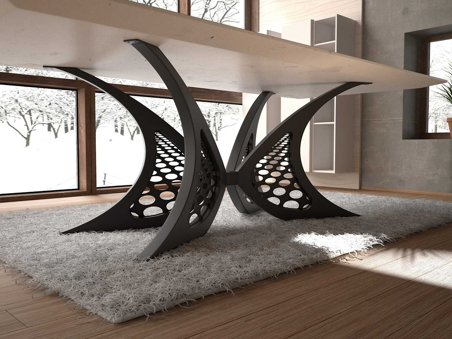 Sculpted modern legs