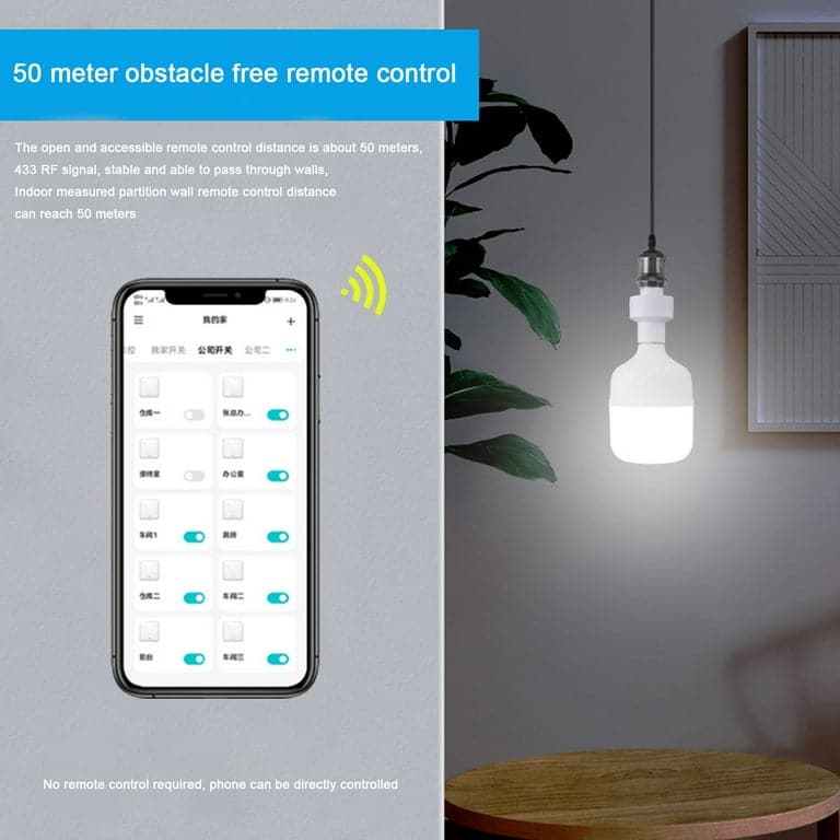 A smart LED bulb that can be controlled and monitored via a smartphone app