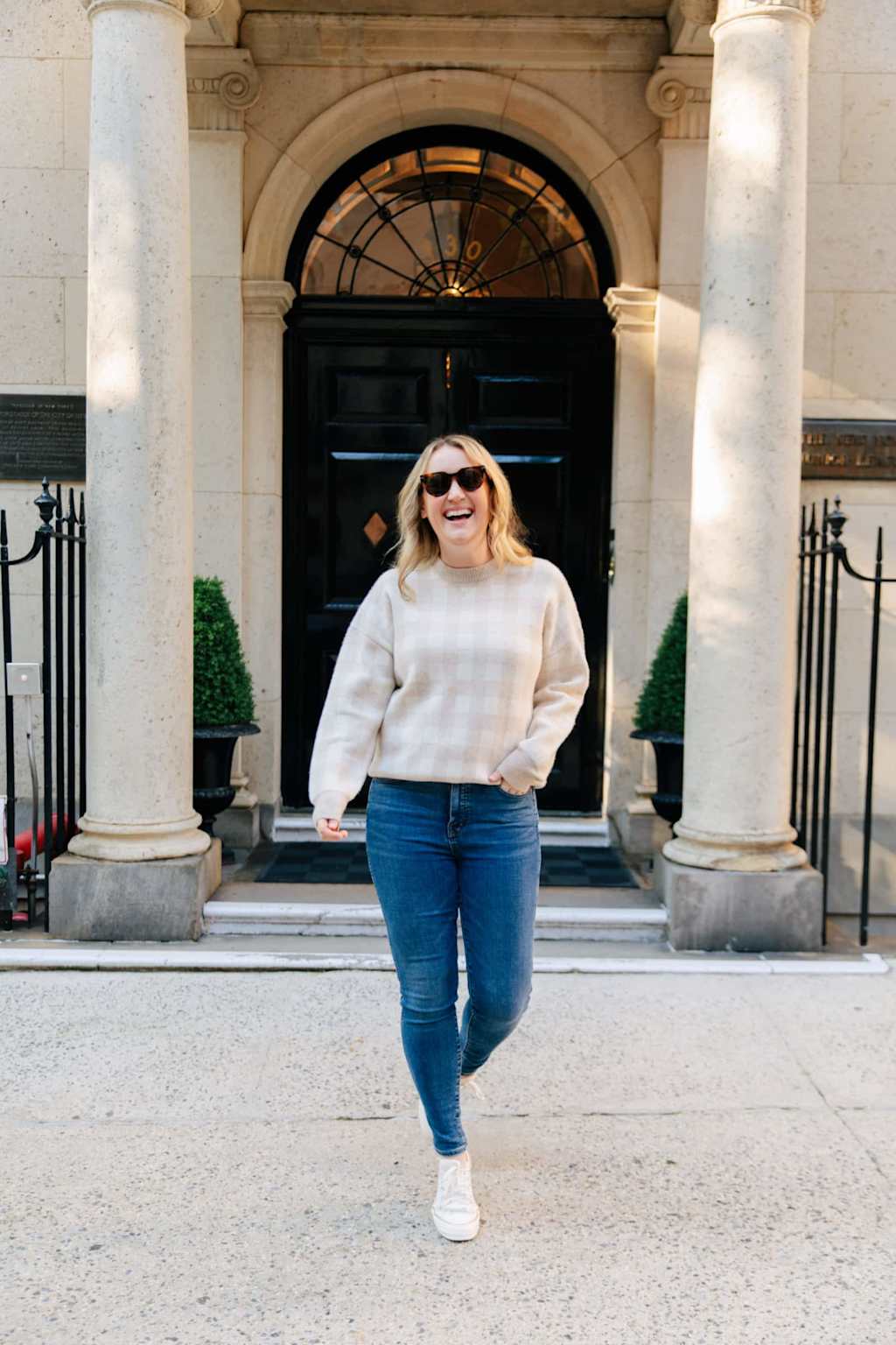 Naadam cashmere sweater outfit