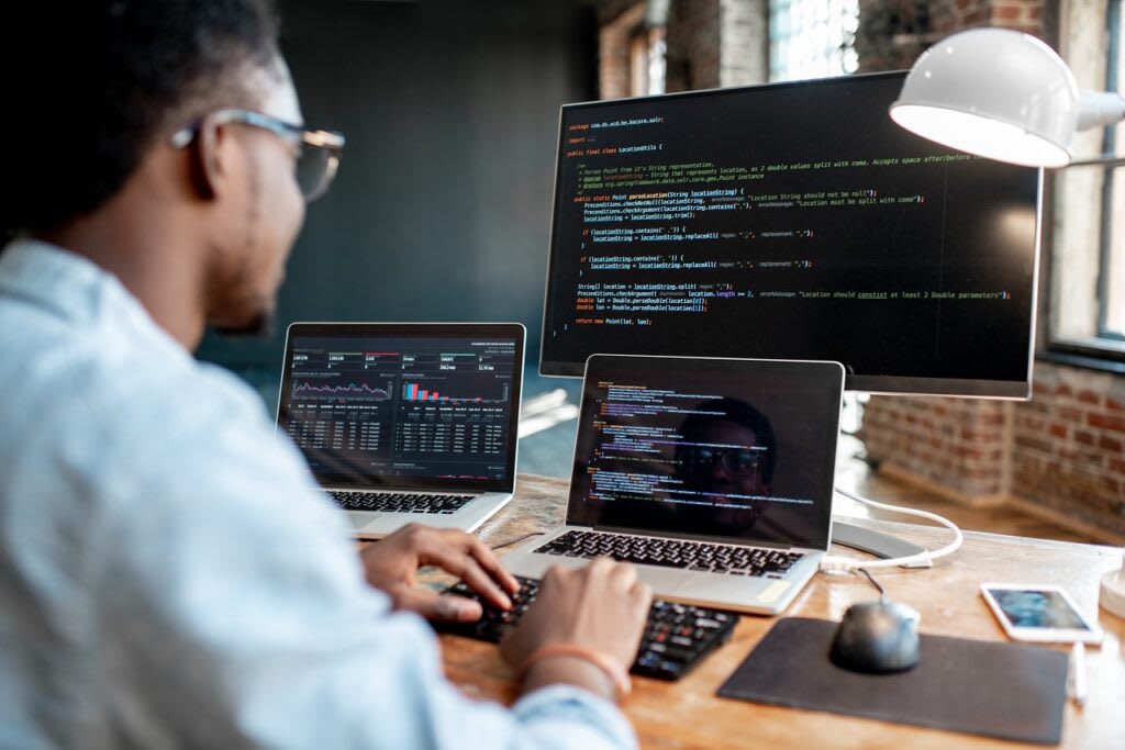 Developer building product on multiple screens