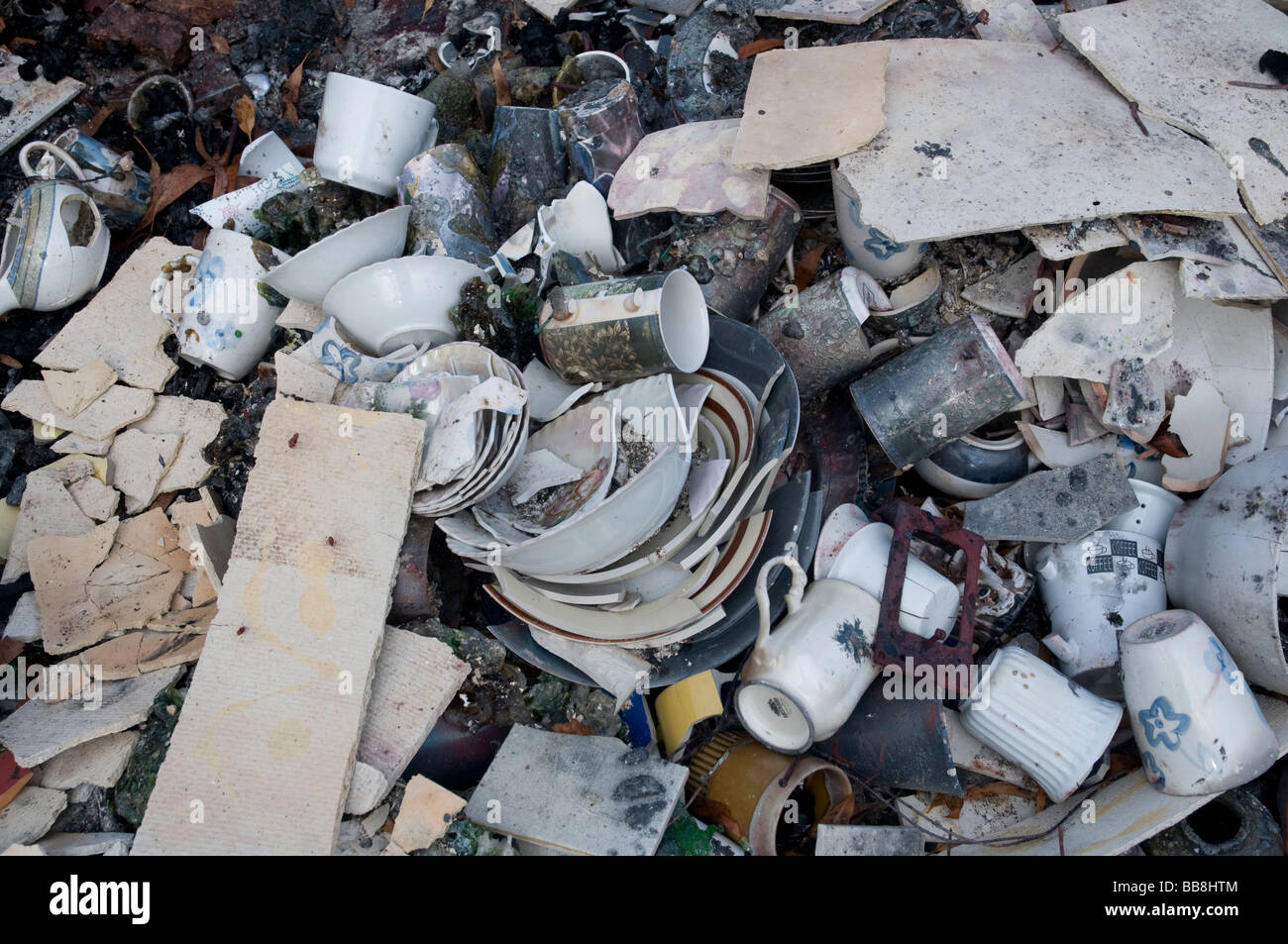 Pile of broken dishes and cups symbolizing the cost of cheap, low quality items