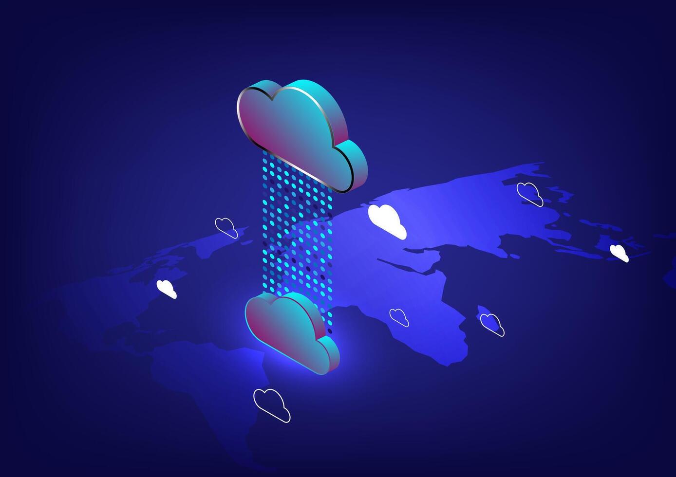 Cloud computing and AI illustration