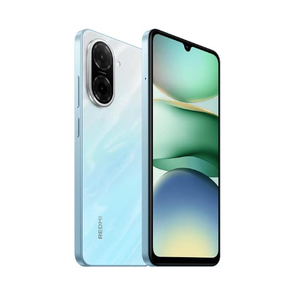 Redmi A5 Ocean Blue отпред и отзад