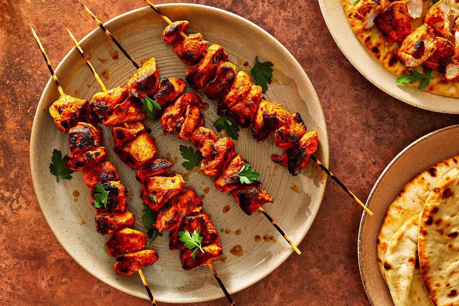 Brochette de dinde grillée