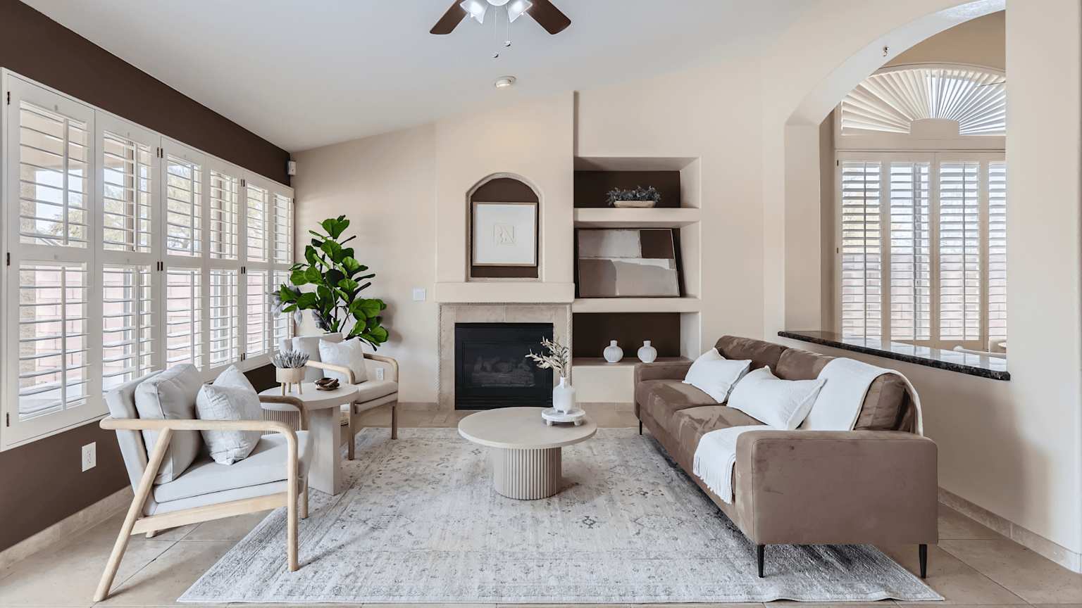 staged living room