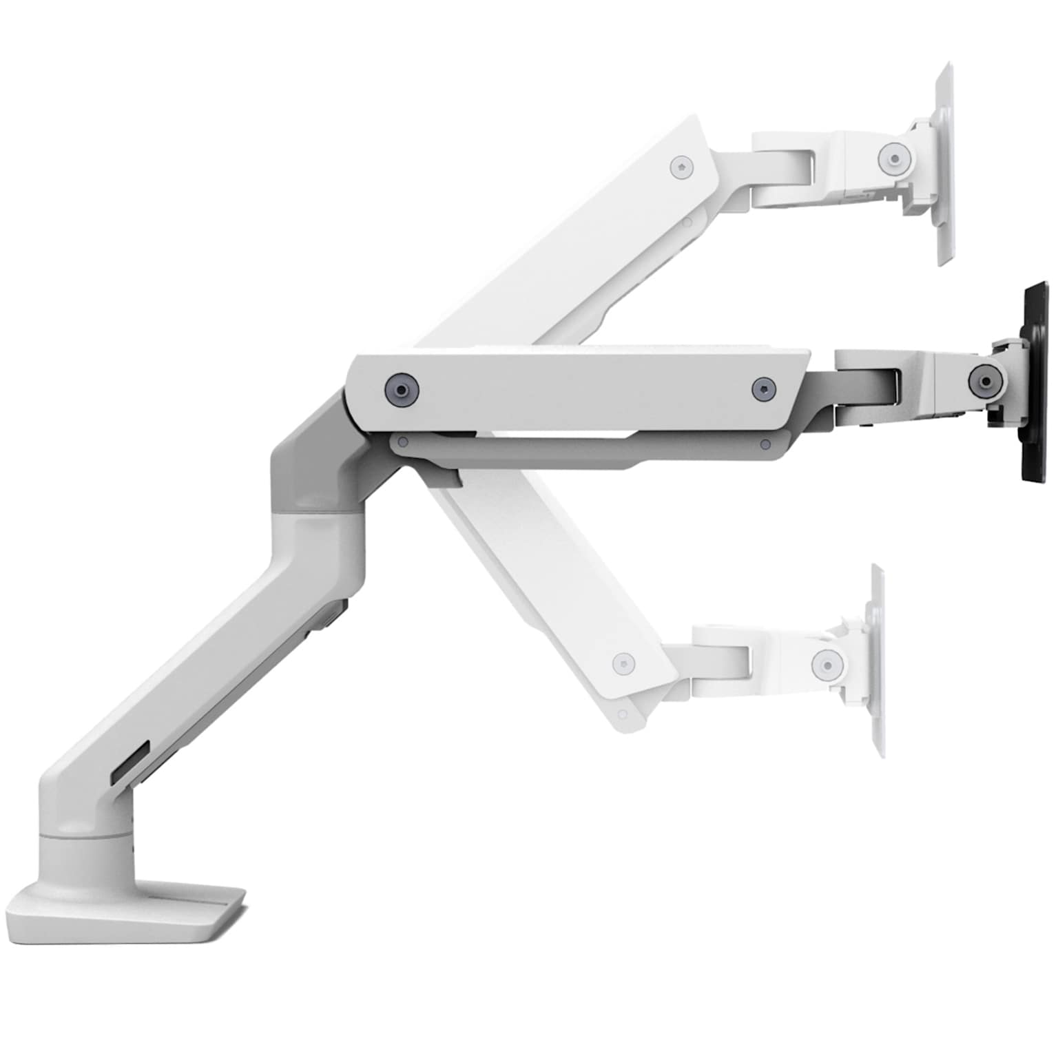Ergotron HX HD Heavy-Duty Monitor Arm in white, extended VESA mount for ultrawide monitors