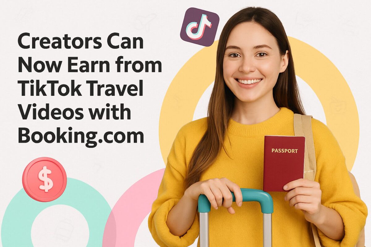 TikTok travel ads and bookings graphic