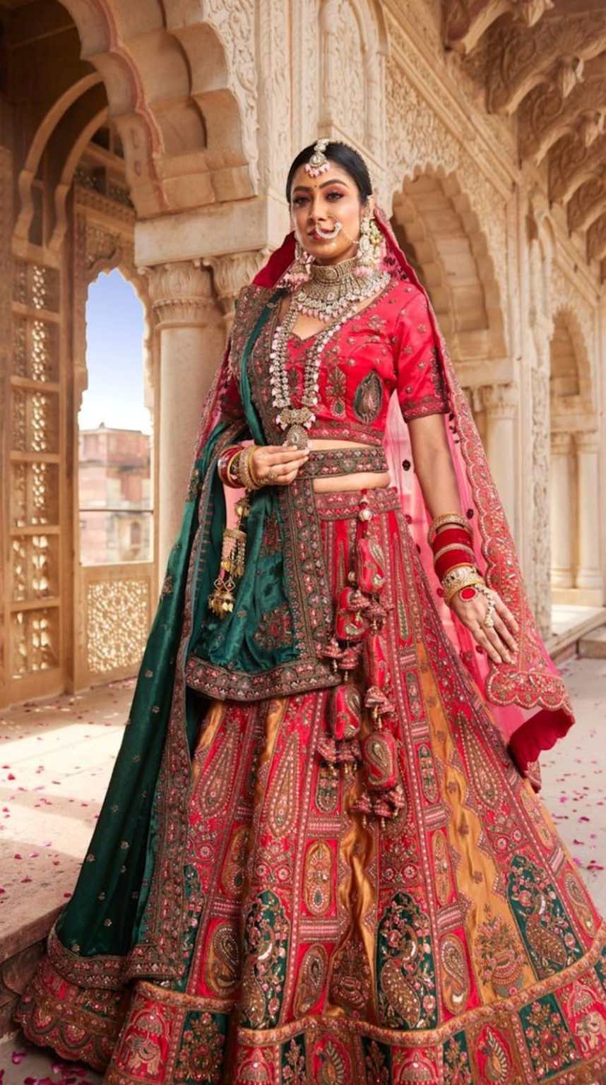 Seema Gujral Multi-Coloured Floral Lehenga Set