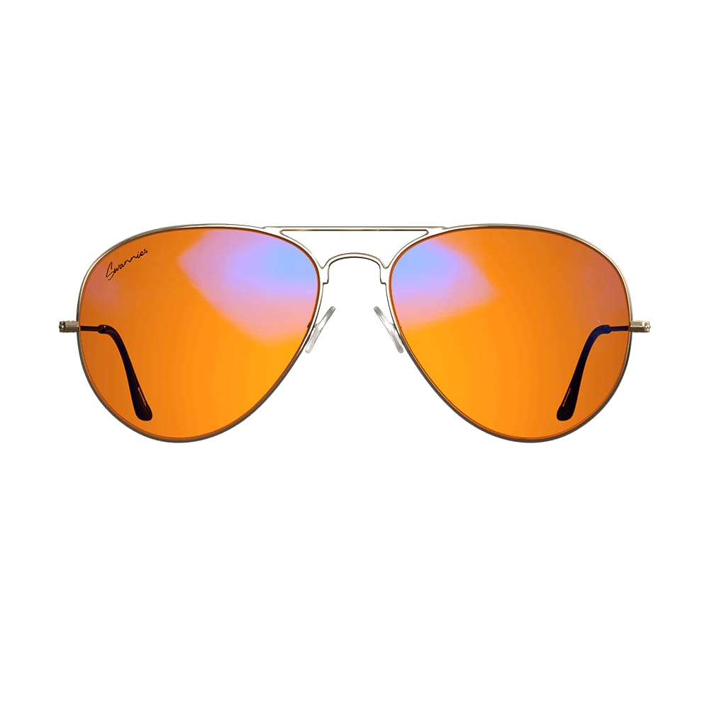 Swanwick Night Swannies amber blue-light blocking glasses β blocks 98% of 480nm melatonin-suppressing wavelength