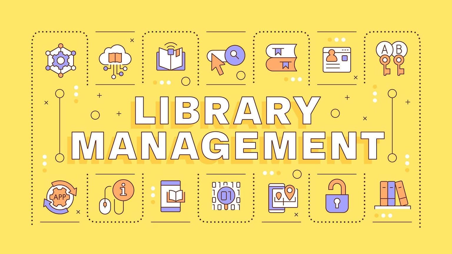 Library management illustration