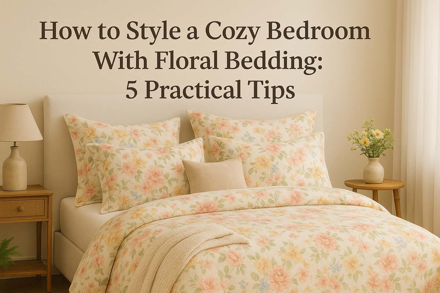 Floral bedding bedroom