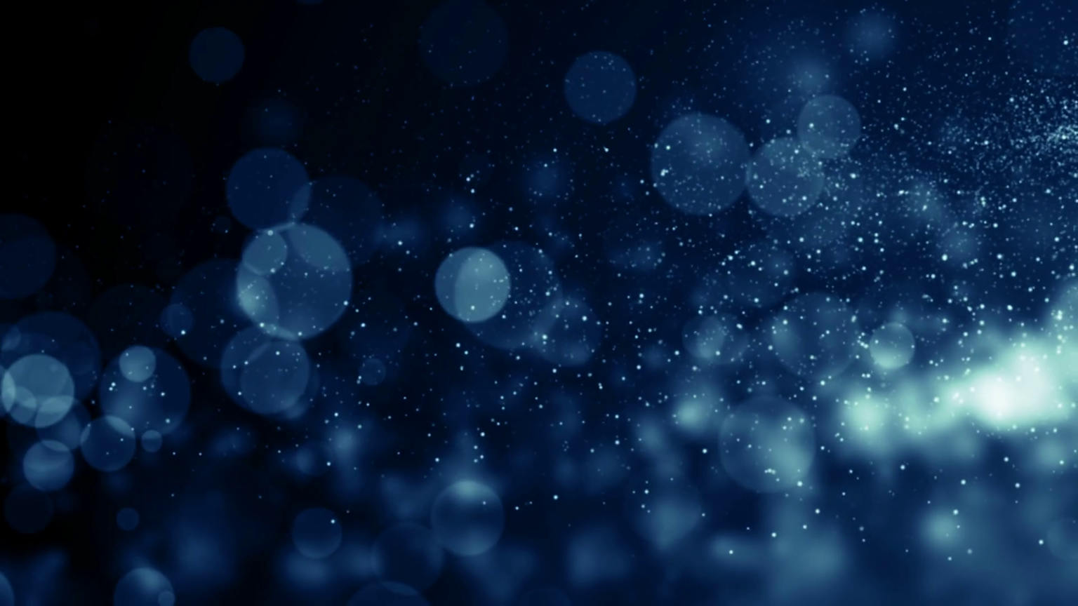 Blue bokeh particles