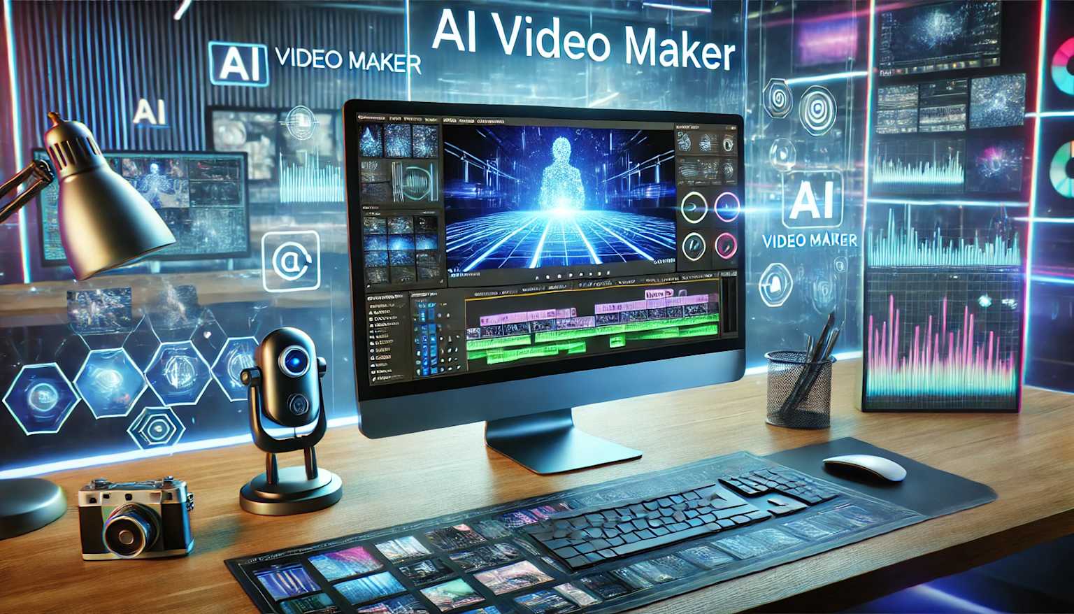 AI video editing workstation