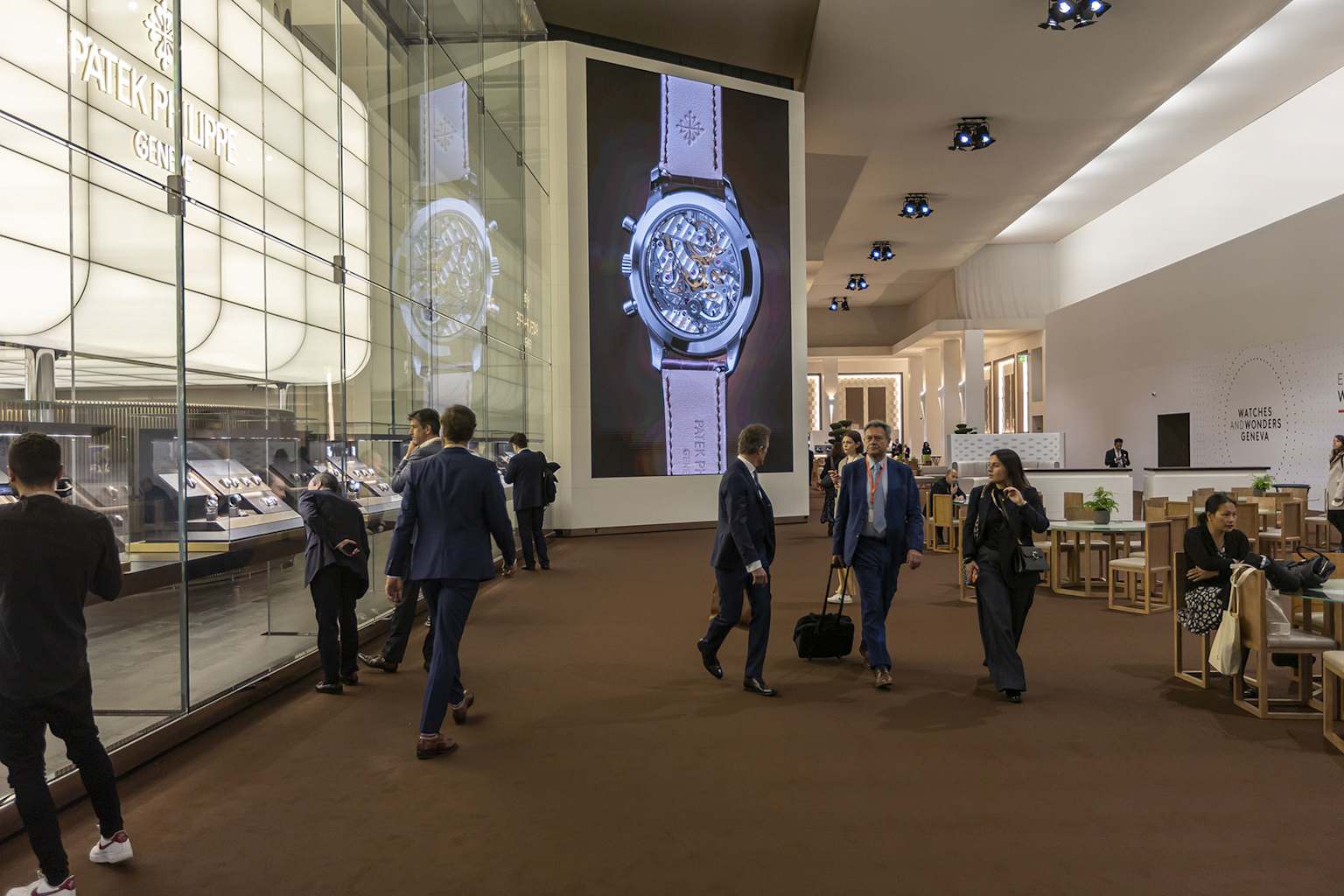 Patek Philippe large screen display at Watches and Wonders