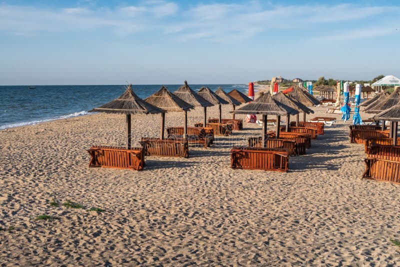 Пляж Бердянской косы у Азовского моря