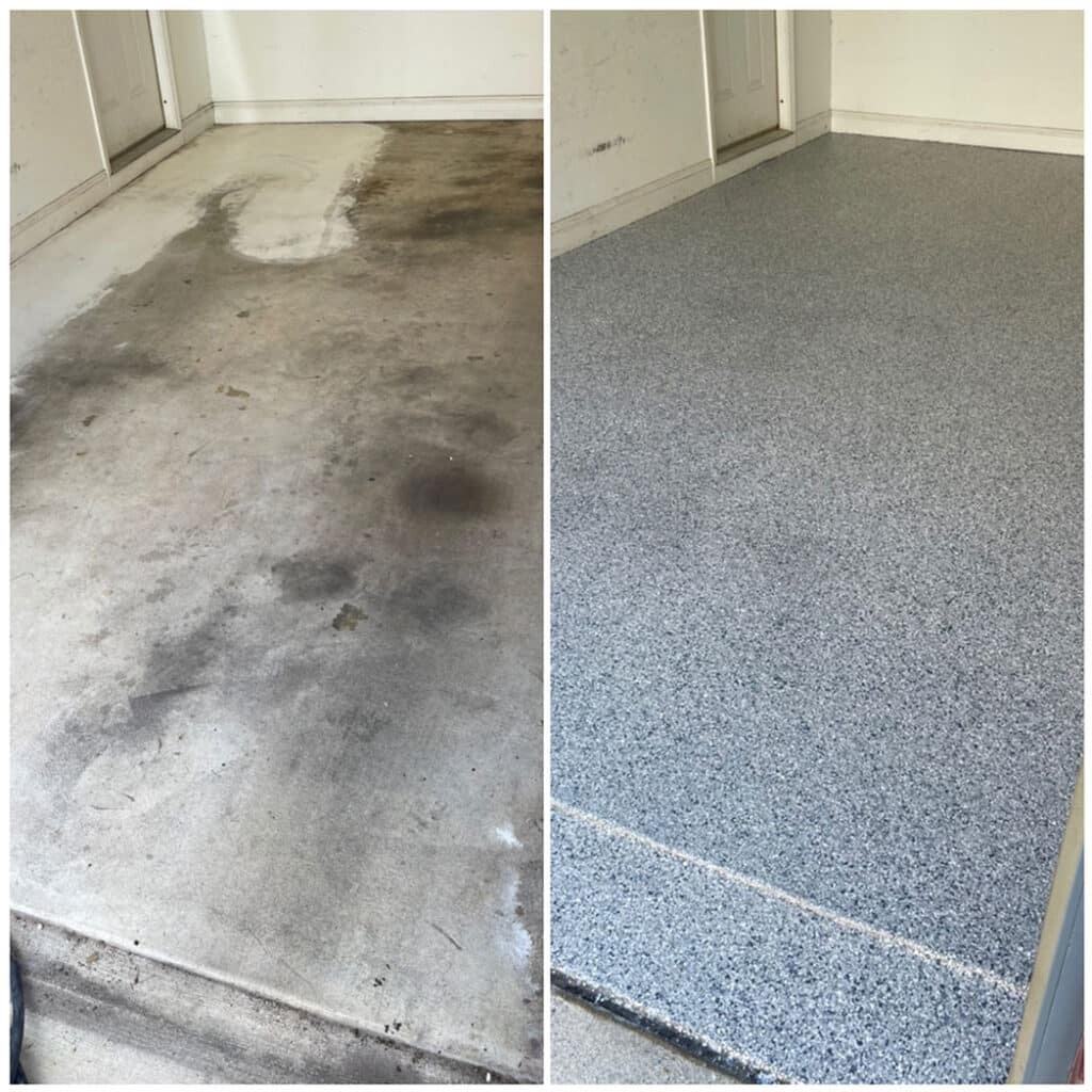 Epoxy garage floor coating installed by Prime Epoxy Flooring in Wilmington, Delaware