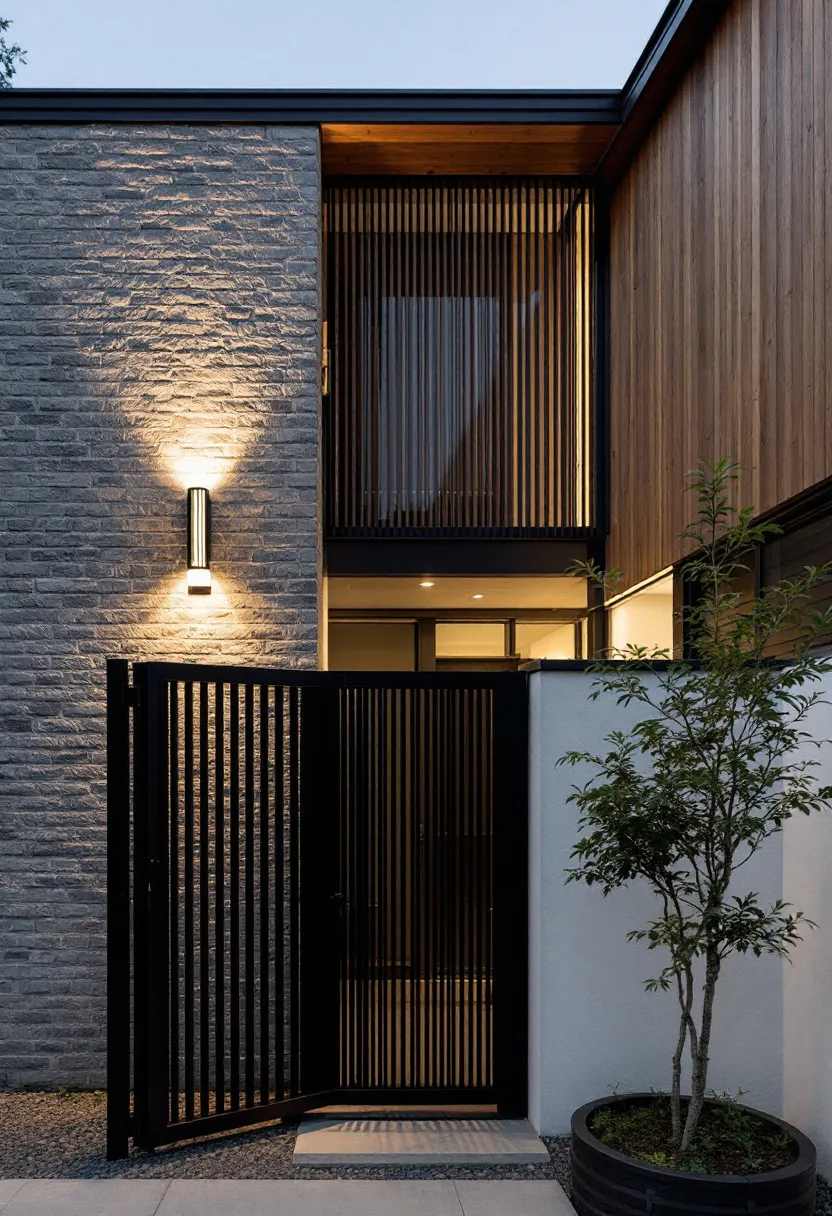 Fachada de casa contemporânea com estética refinada no Japão