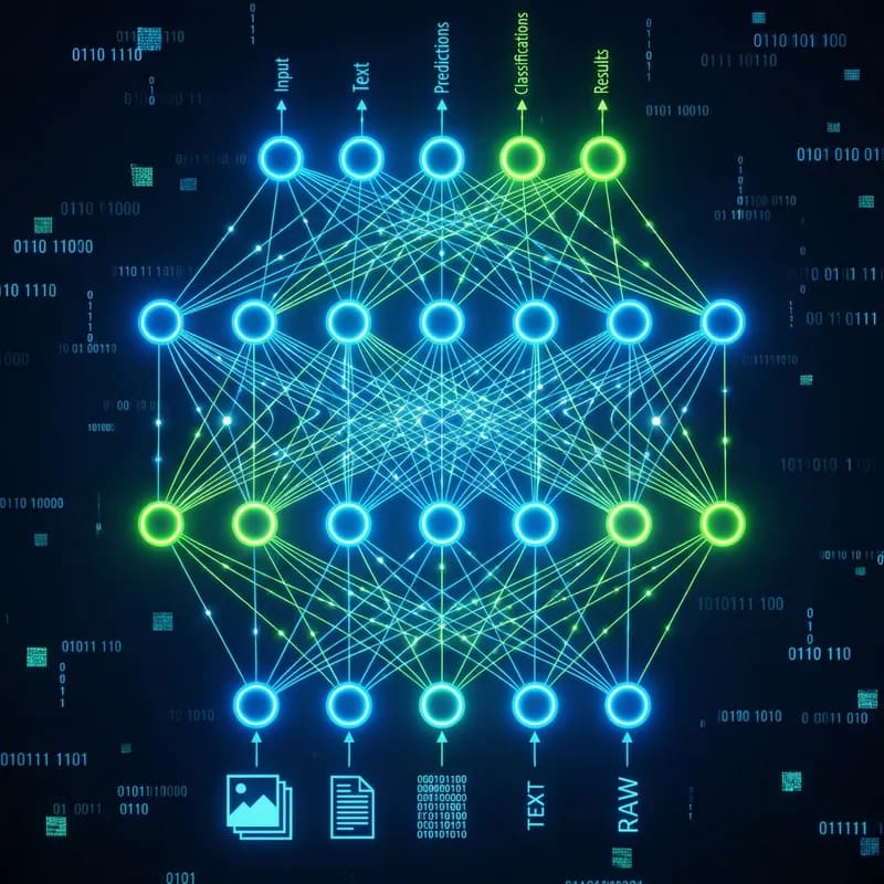 Deep learning artificial neural network connections