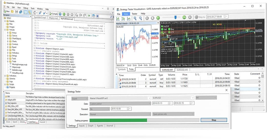 MetaTrader 5 algorithmic trading interface screenshot