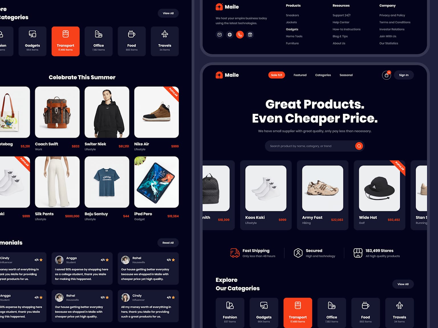 Store with Product-Focused Design