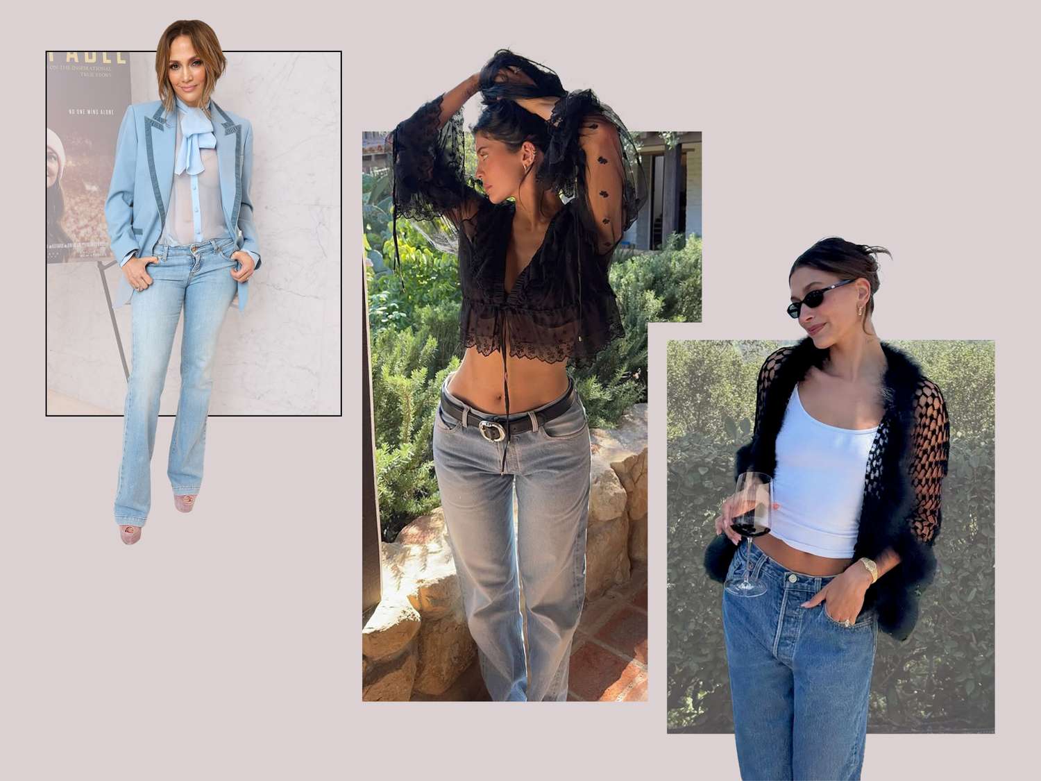 Modern low-rise jeans trend