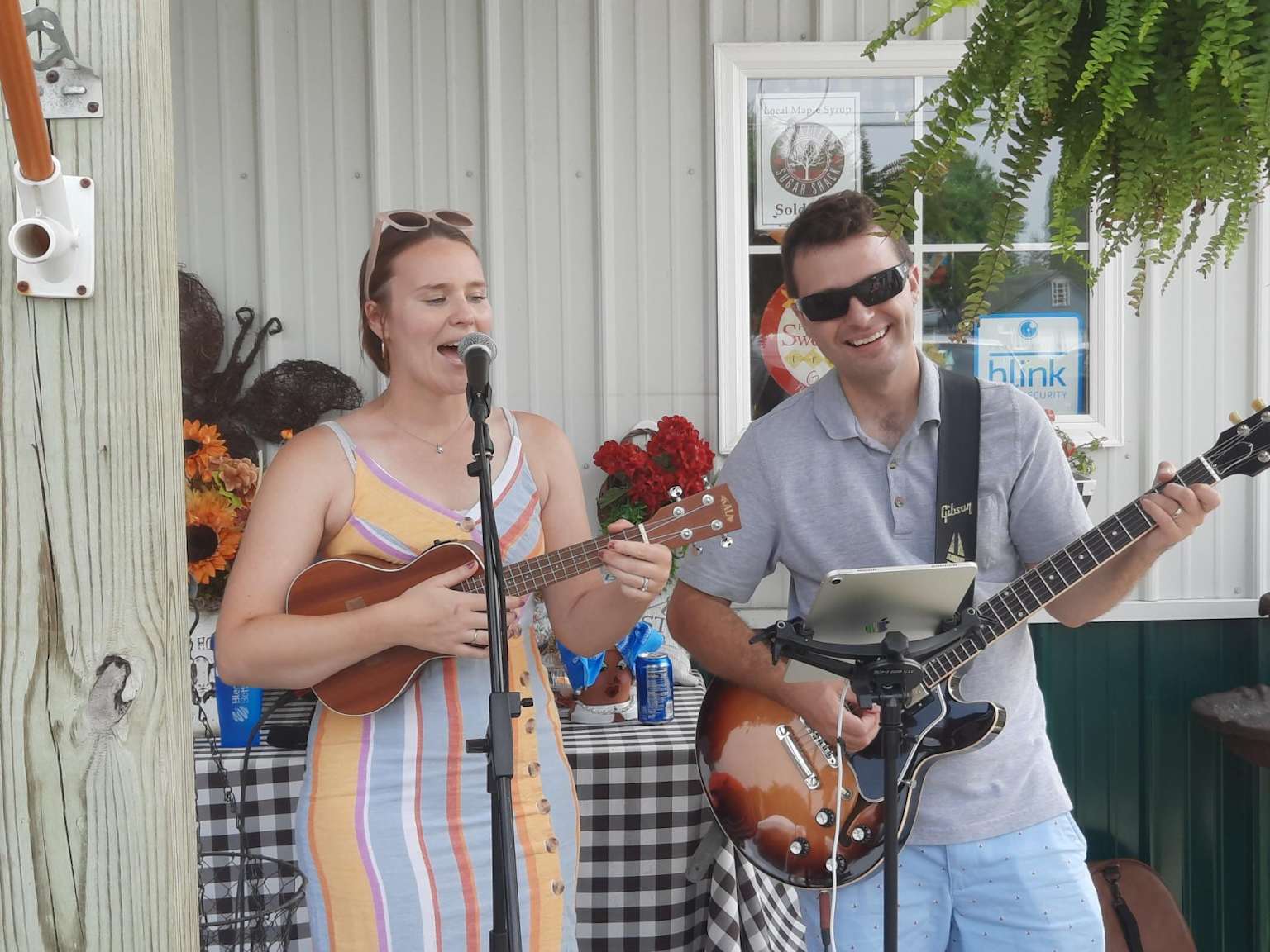 Dean and McKayla performing music