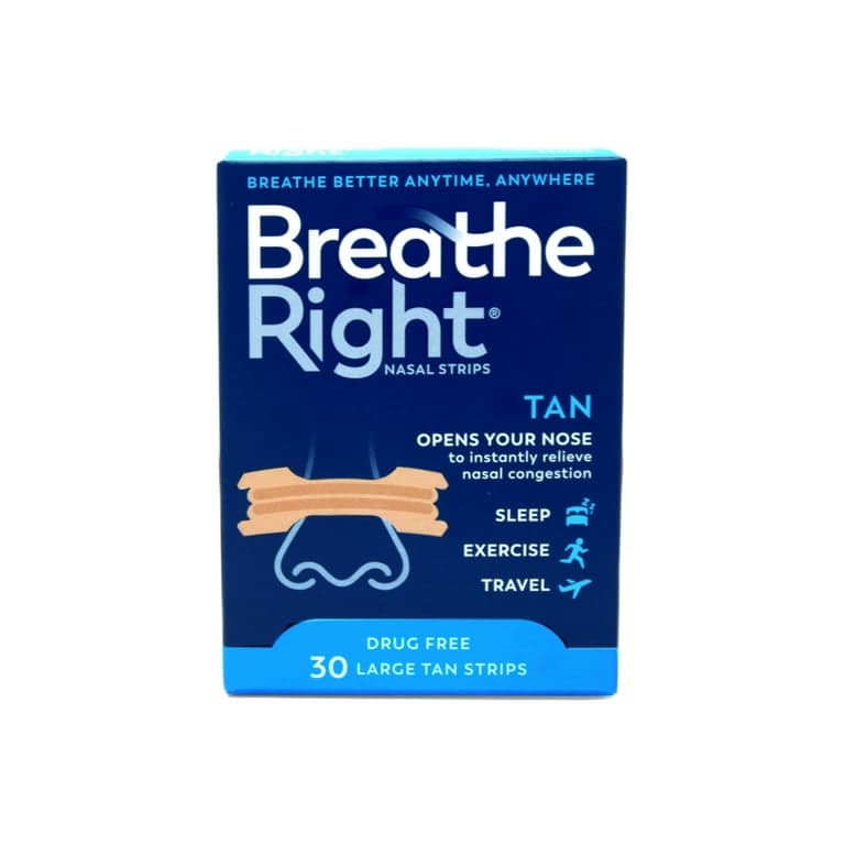 Breathe Right nasal strips tan large product pack