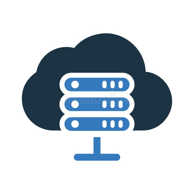 Cloud hosting server illustration