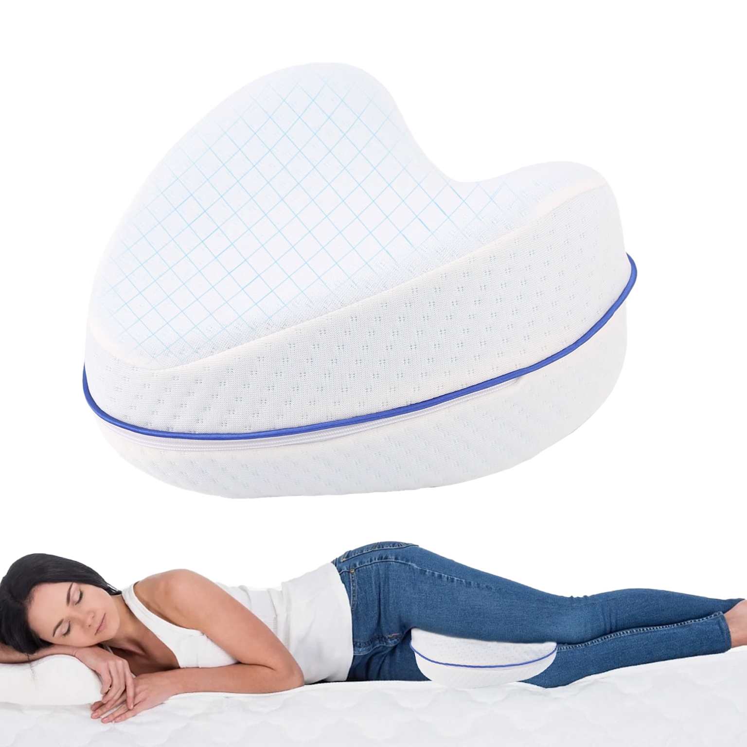 Best Sleeping Position: Side, Back & Stomach Guide 11 Orthopedic foam leg and knee support pillow for side sleeping spine alignment