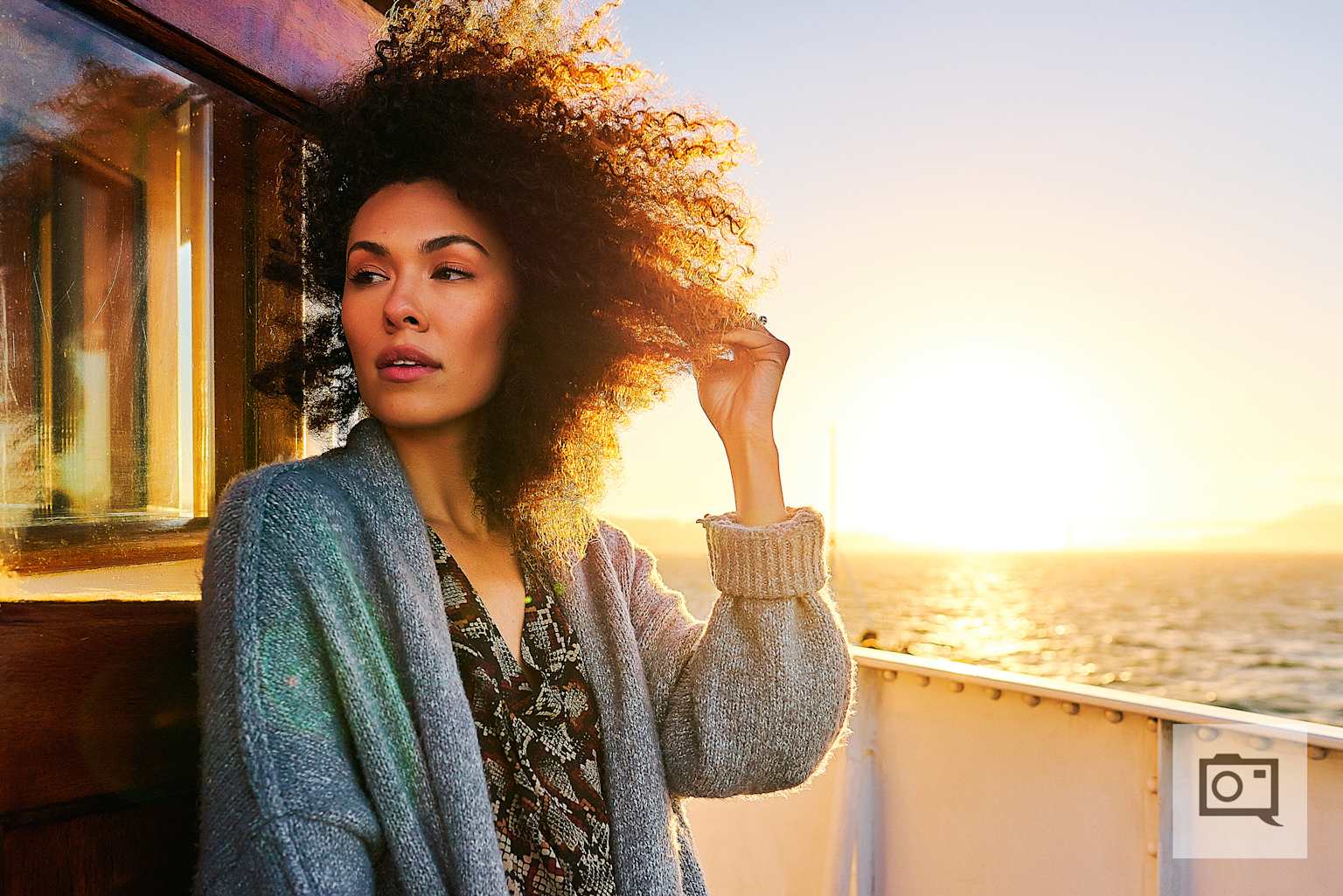 Golden hour warm portrait photography sunset